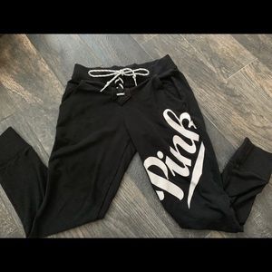 Black jogger sweats (Pink)